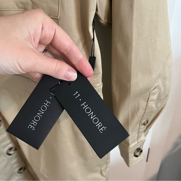 11 HONORE Teedra Mini Long Sleeve Shirt Dress - Picture 9 of 11